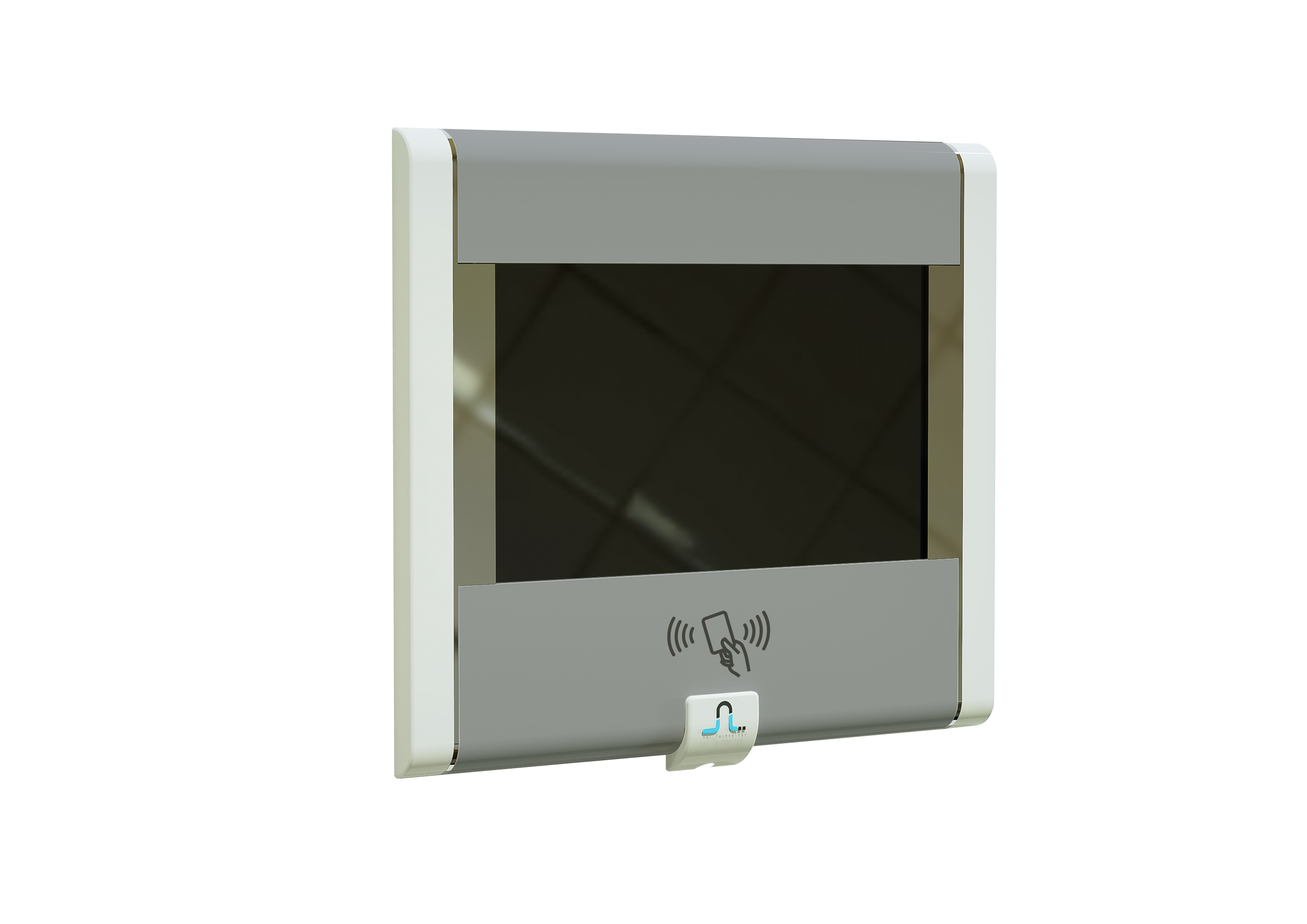 Angled room control panel